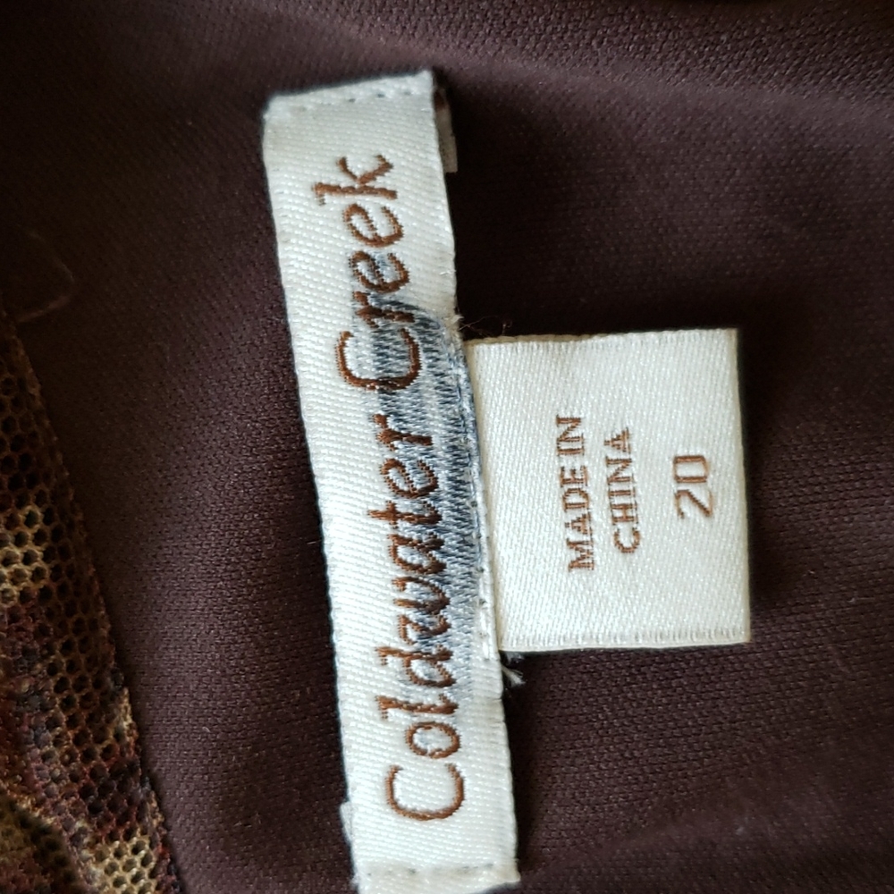 Coldwater Creek Brown & Tan Dressy Dress - Picture 9 of 13